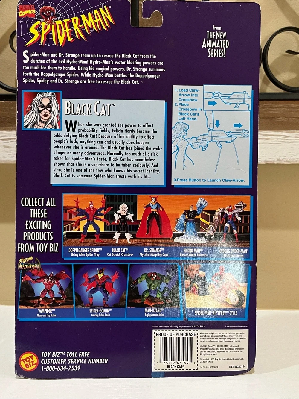 Spider-Man Black Cat Toybiz Action Figure Toy Marvel